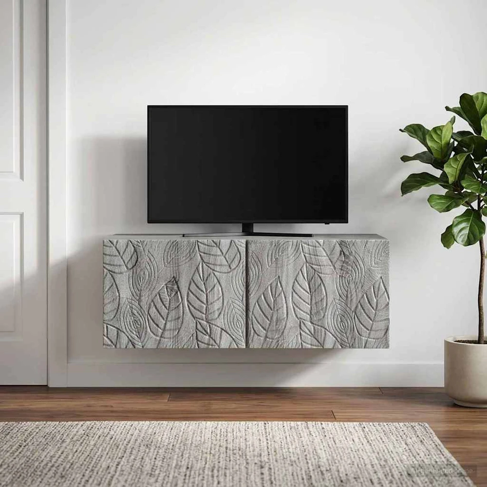 TV staliukas Sieninė TV spintelė 59,5 x 31 cm Pilka Sonoma Apdirbta mediena