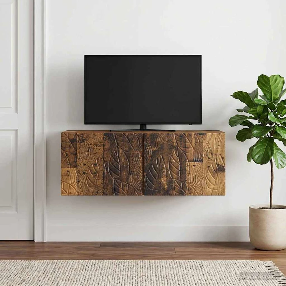 TV staliukas Sieninė TV spintelė 59,5 x 31 cm Sendintos medienos