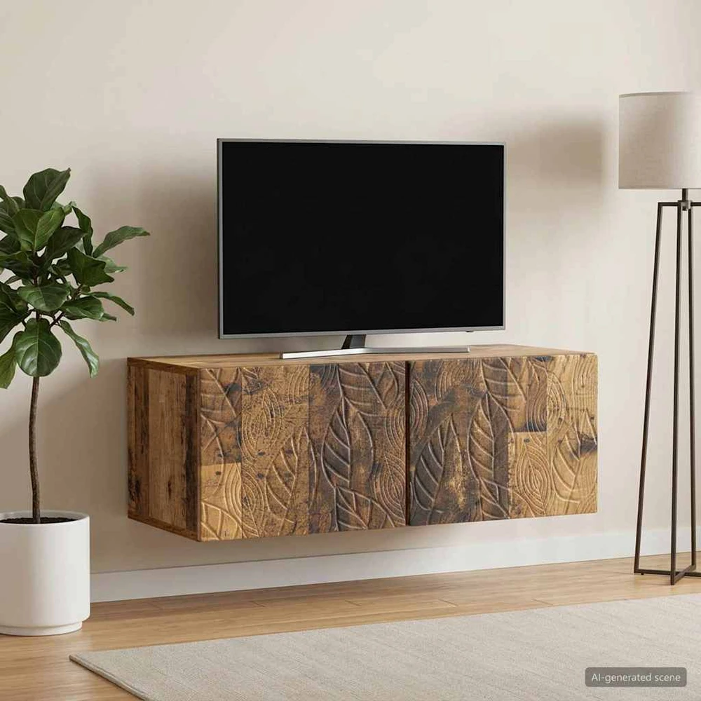 TV staliukas Sieninė TV spintelė 59,5 x 31 cm Sendintos medienos