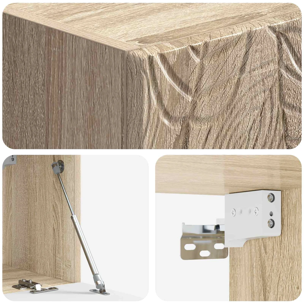 Sieninė TV spintelė 59,5 x 31 cm Sonoma ąžuolas