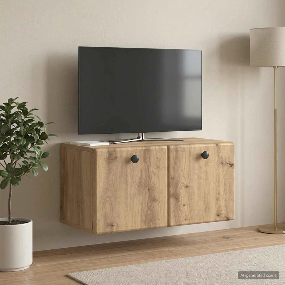 TV staliukas Sieninė TV spintelė 59,5 x 31 x 30 cm Artisano ąžuolo