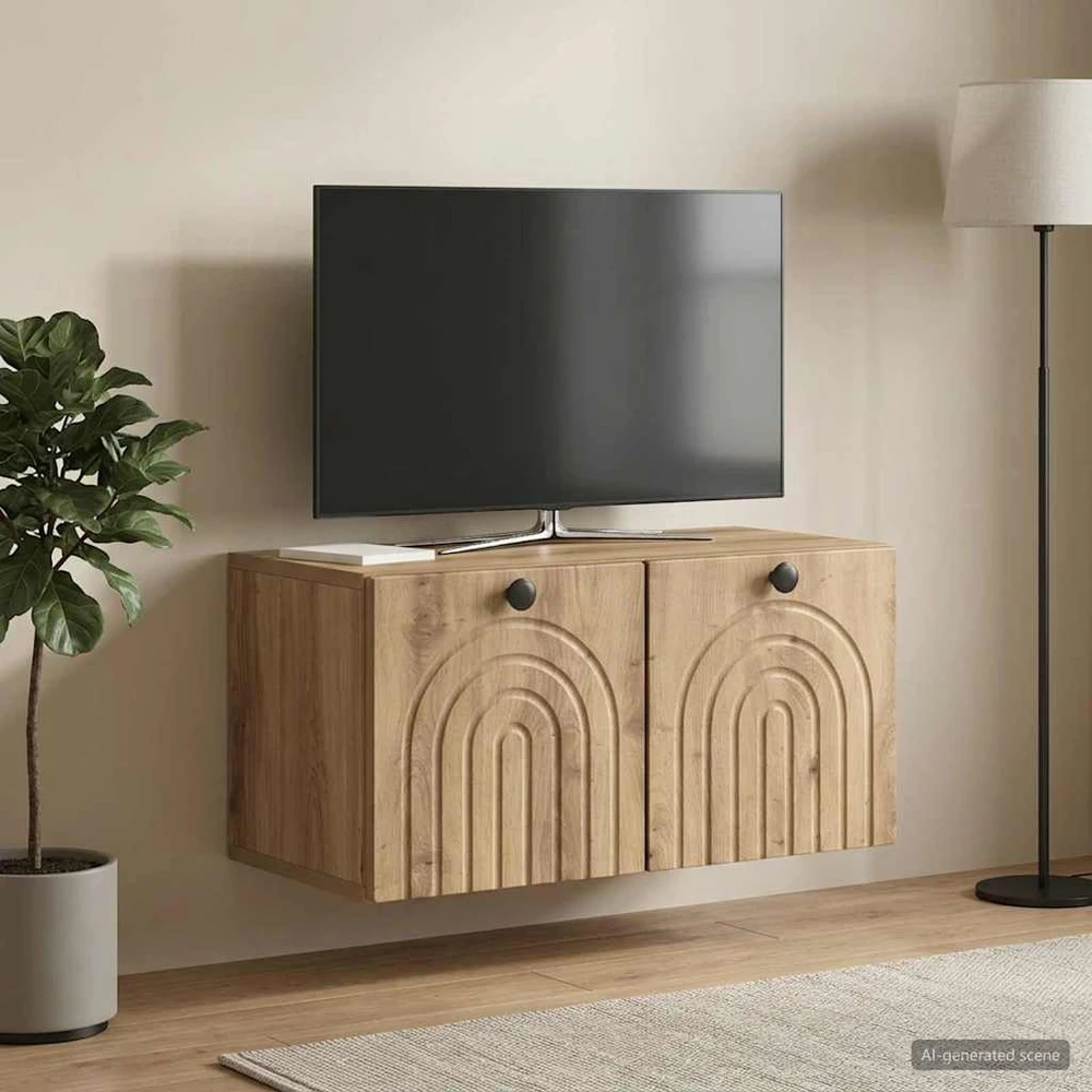 TV staliukas Sieninė TV spintelė 59,5 x 31 x 30 cm Artisano ąžuolo