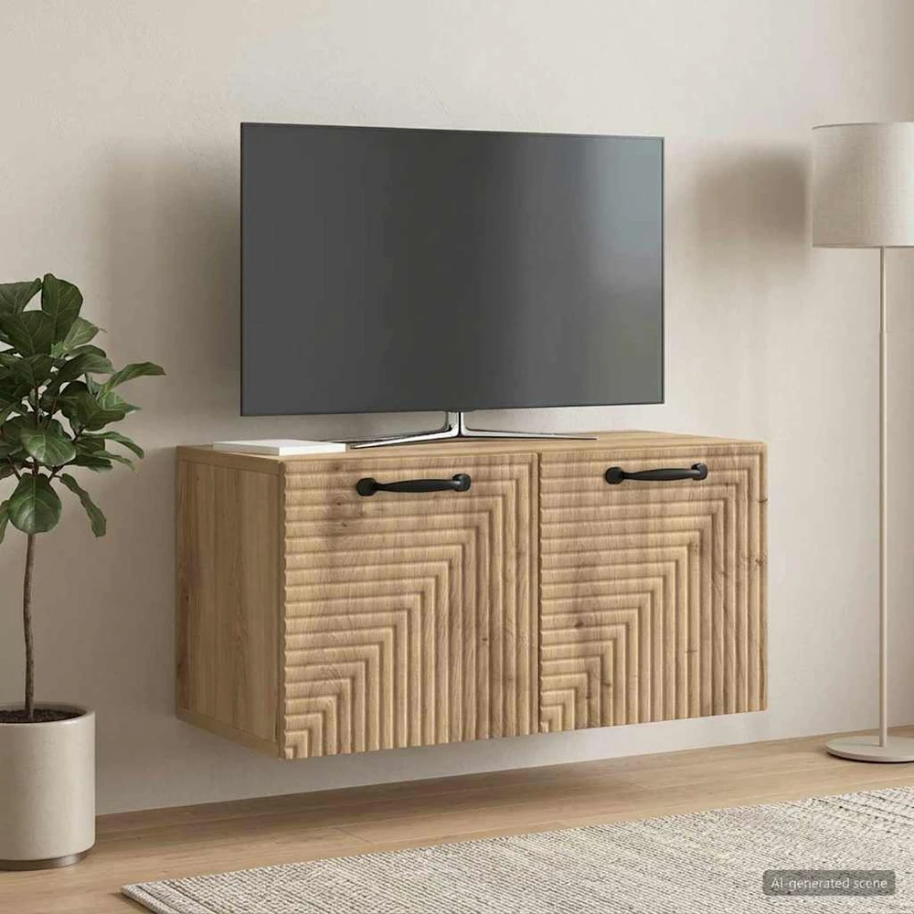 TV staliukas Sieninė TV spintelė 59,5 x 31 x 30 cm Artisano ąžuolo