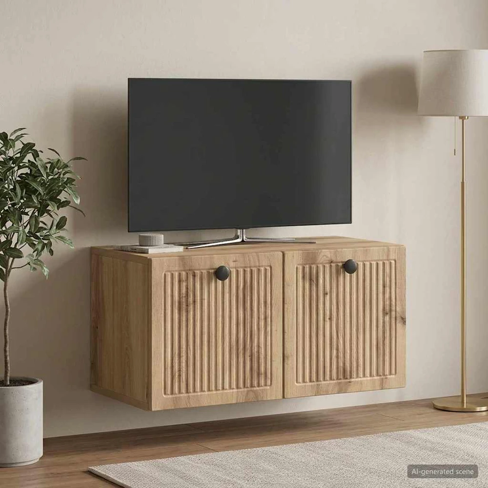 TV staliukas Sieninė TV spintelė 59,5 x 31 x 30 cm Artisano ąžuolo