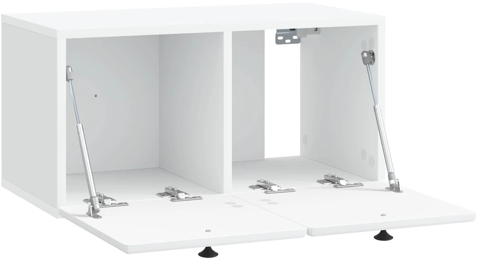TV staliukas Sieninė TV spintelė 59,5 x 31 x 30 cm Balta Apdirbta mediena