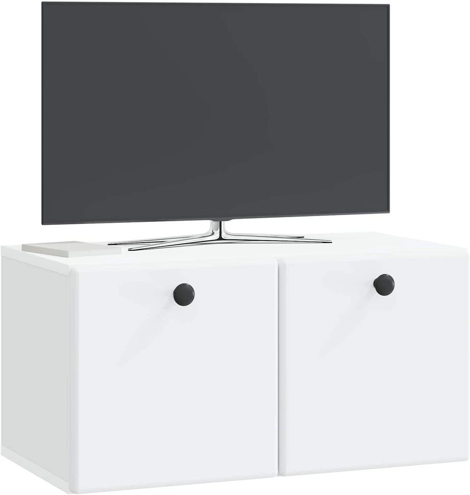 TV staliukas Sieninė TV spintelė 59,5 x 31 x 30 cm Balta Apdirbta mediena