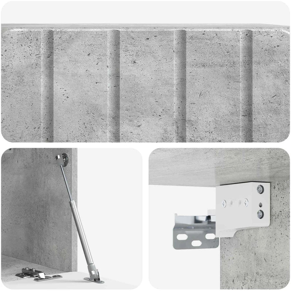 TV staliukas Sieninė TV spintelė 59,5 x 31 x 30 cm Betono pilka