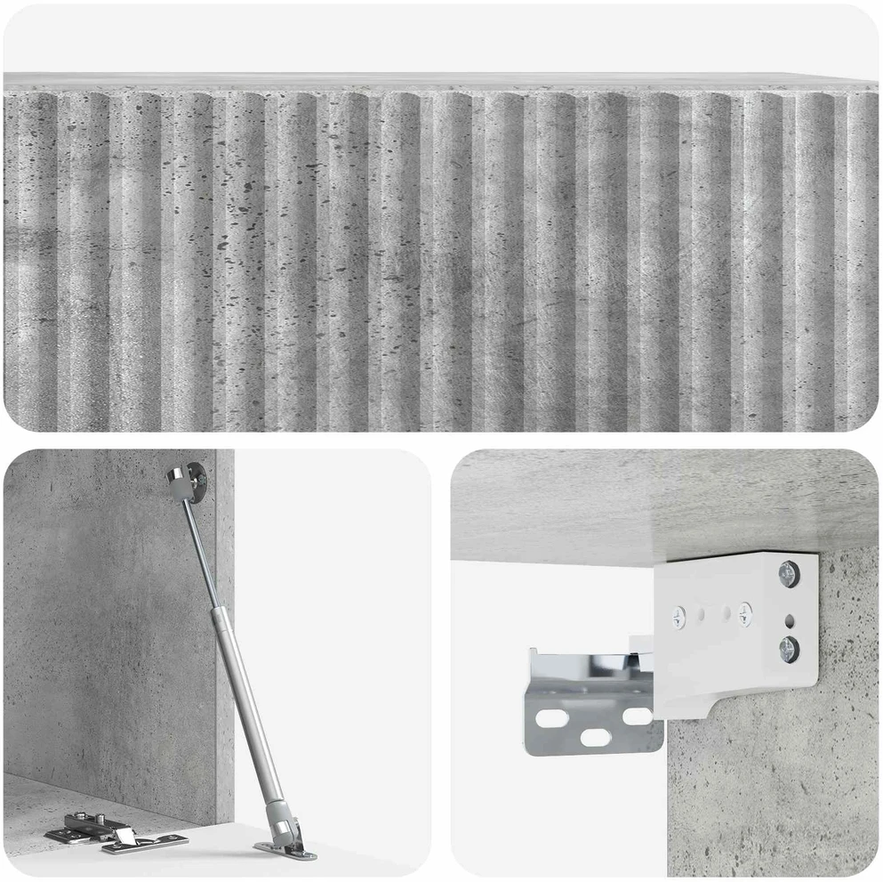 TV staliukas Sieninė TV spintelė 59,5 x 31 x 30 cm Betono pilka
