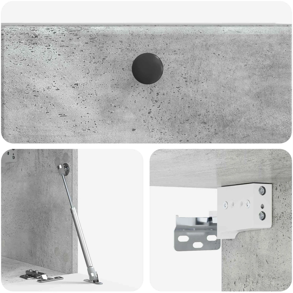 TV staliukas Sieninė TV spintelė 59,5 x 31 x 30 cm Betono pilka