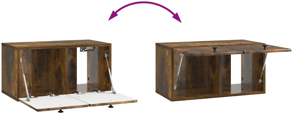 TV staliukas Sieninė TV spintelė 59,5 x 31 x 30 cm Dūminio ąžuolo