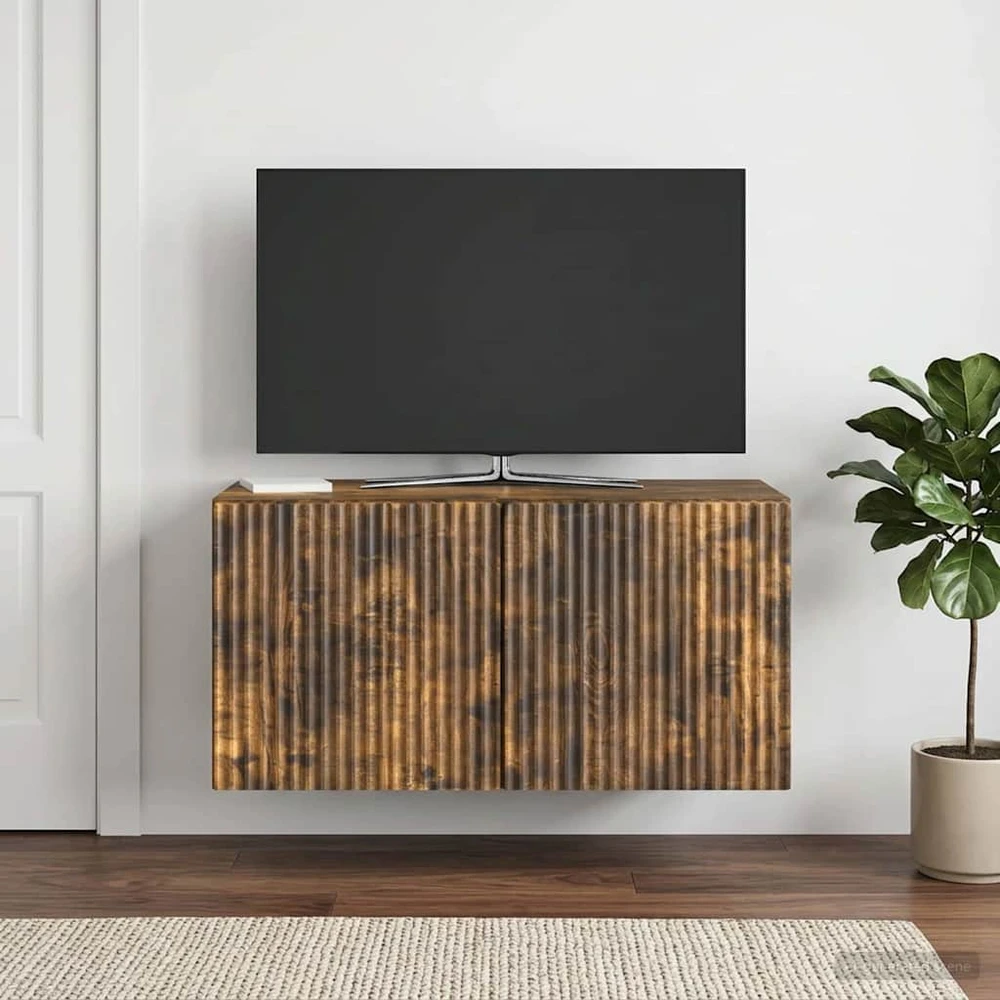 TV staliukas Sieninė TV spintelė 59,5 x 31 x 30 cm Dūminio ąžuolo