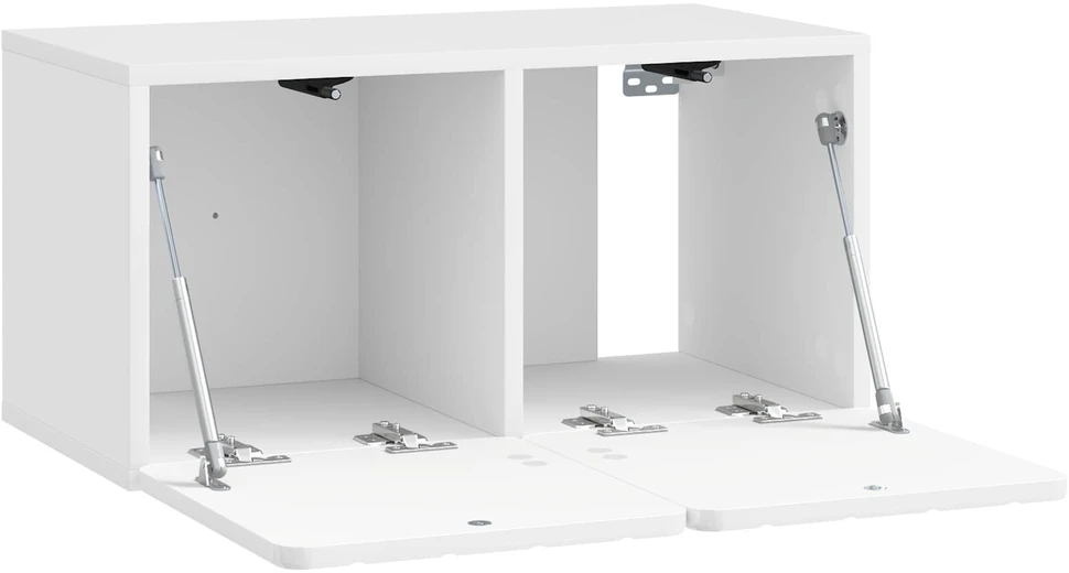 TV staliukas Sieninė TV spintelė 59,5 x 31 x 30 cm Itin blizgi balta