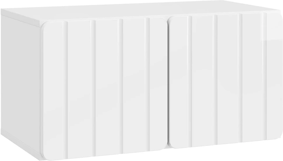 TV staliukas Sieninė TV spintelė 59,5 x 31 x 30 cm Itin blizgi balta
