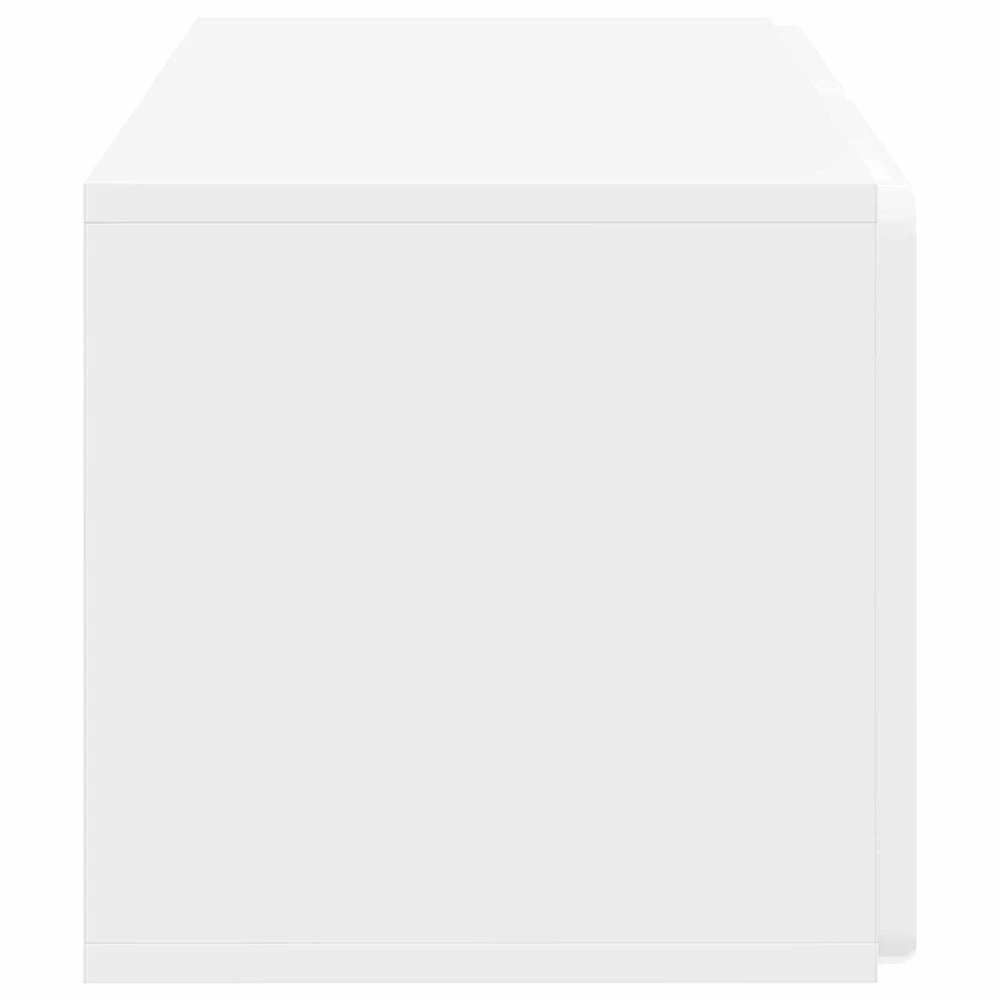 TV staliukas Sieninė TV spintelė 59,5 x 31 x 30 cm Itin blizgi balta