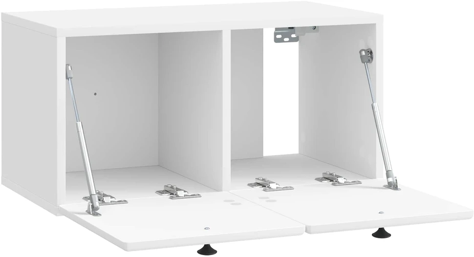 TV staliukas Sieninė TV spintelė 59,5 x 31 x 30 cm Itin blizgi balta