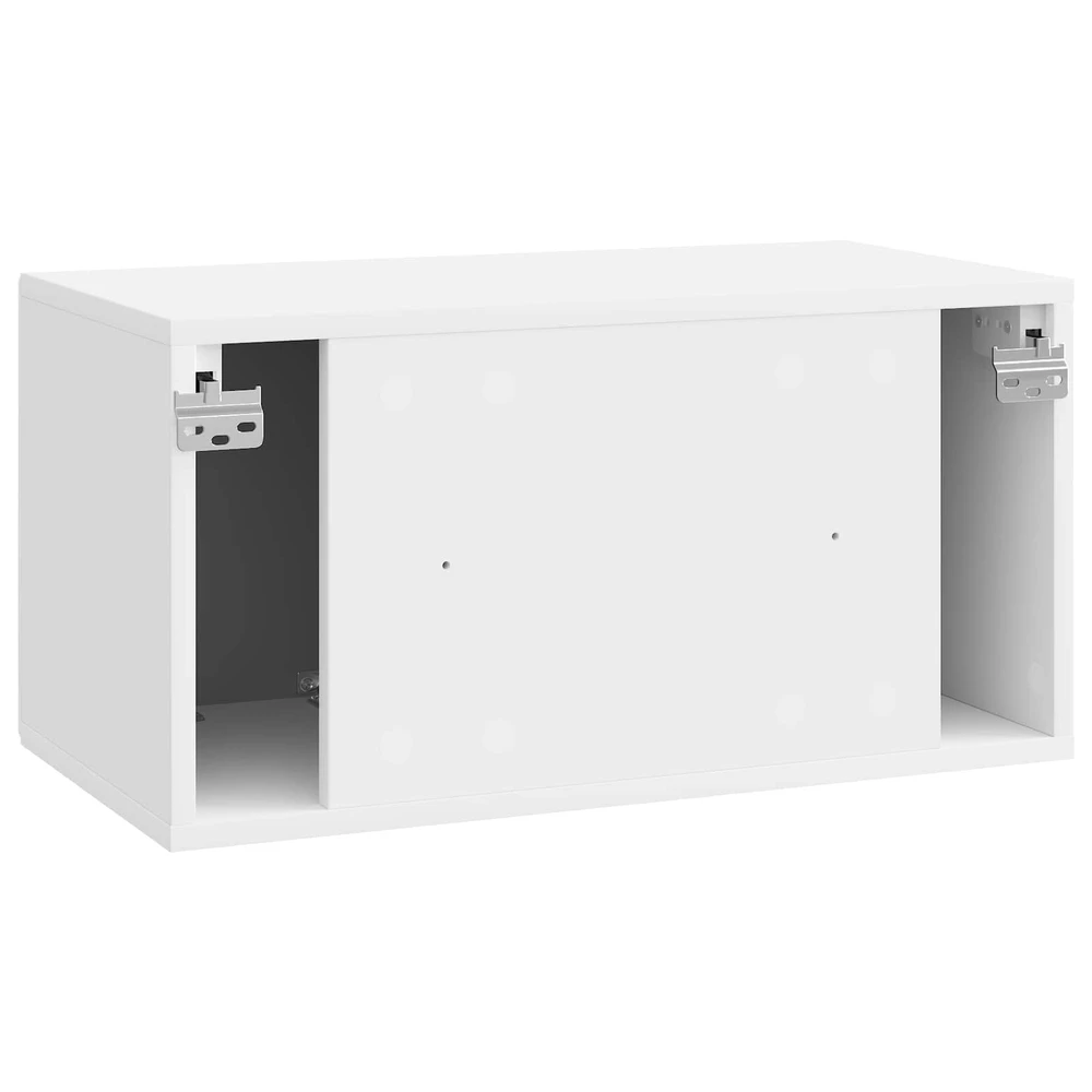 TV staliukas Sieninė TV spintelė 59,5 x 31 x 30 cm Itin blizgi balta