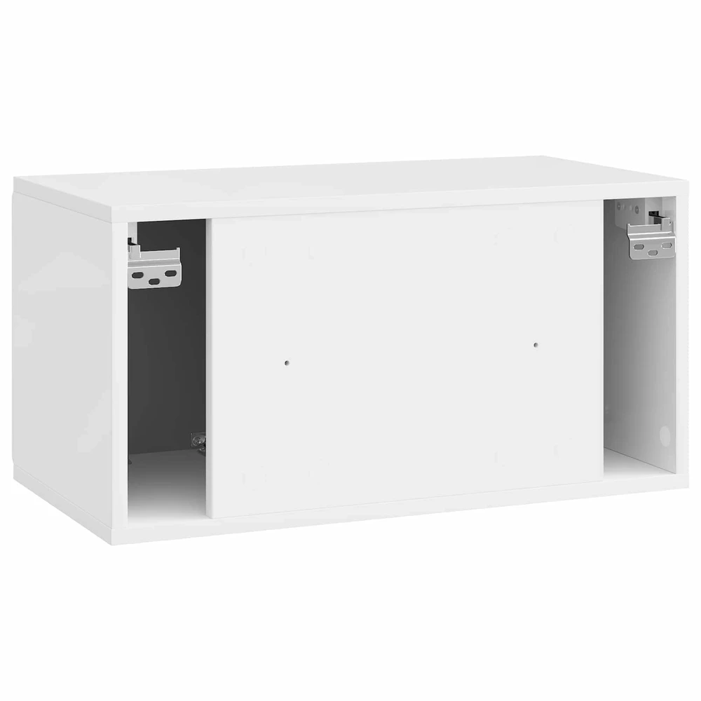 TV staliukas Sieninė TV spintelė 59,5 x 31 x 30 cm Itin blizgi balta