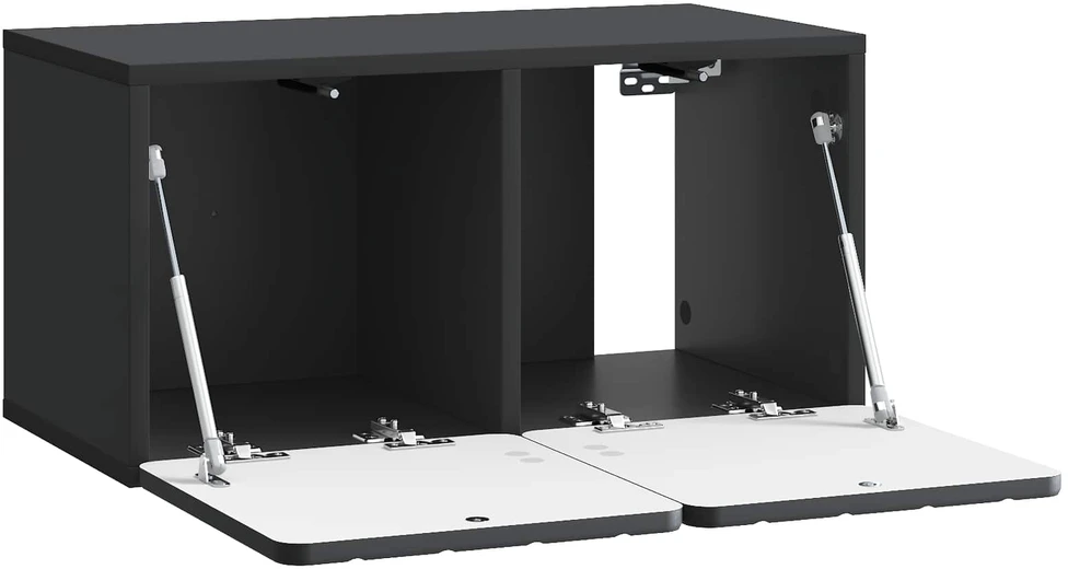TV staliukas Sieninė TV spintelė 59,5 x 31 x 30 cm Juoda Apdirbta mediena