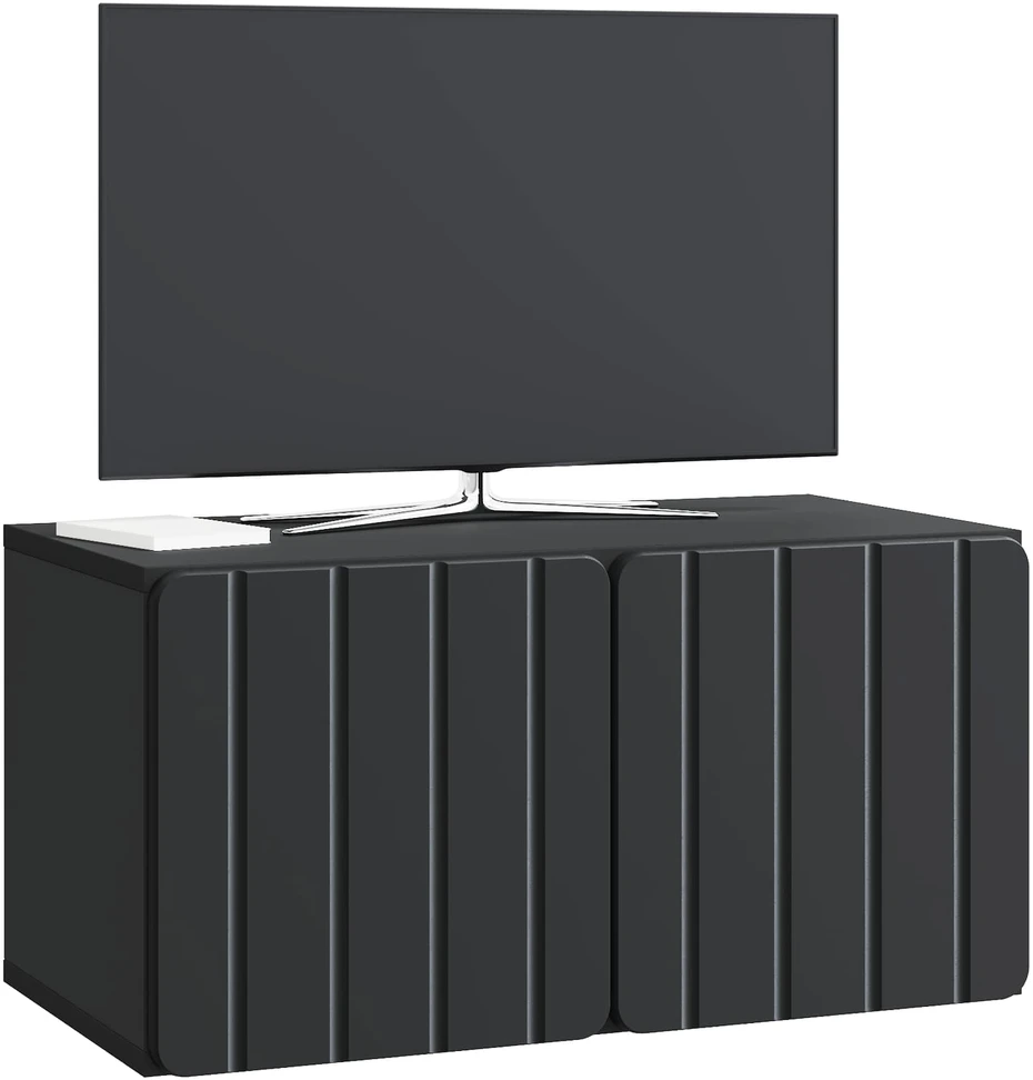 TV staliukas Sieninė TV spintelė 59,5 x 31 x 30 cm Juoda Apdirbta mediena