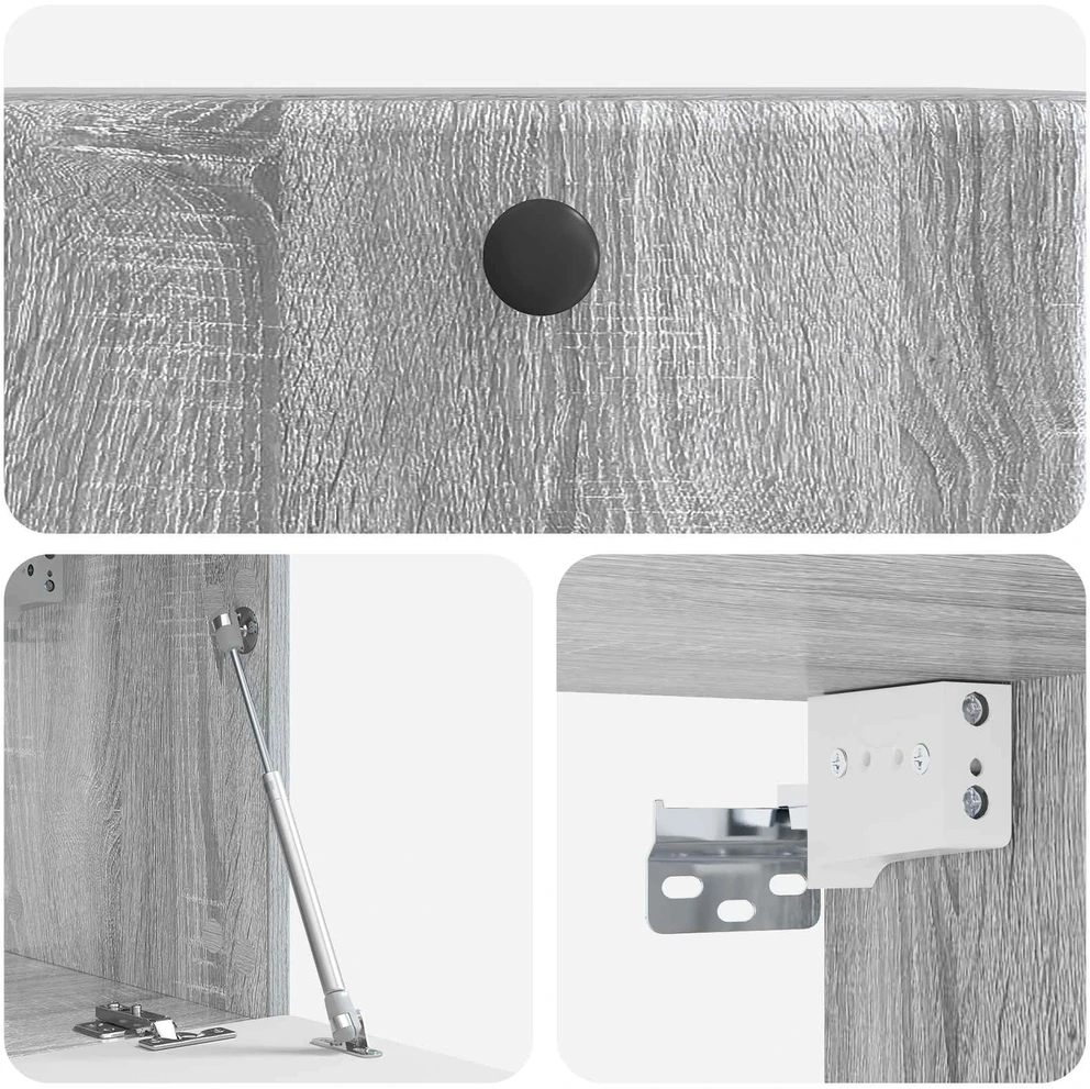 TV staliukas Sieninė TV spintelė 59,5 x 31 x 30 cm Pilka Sonoma