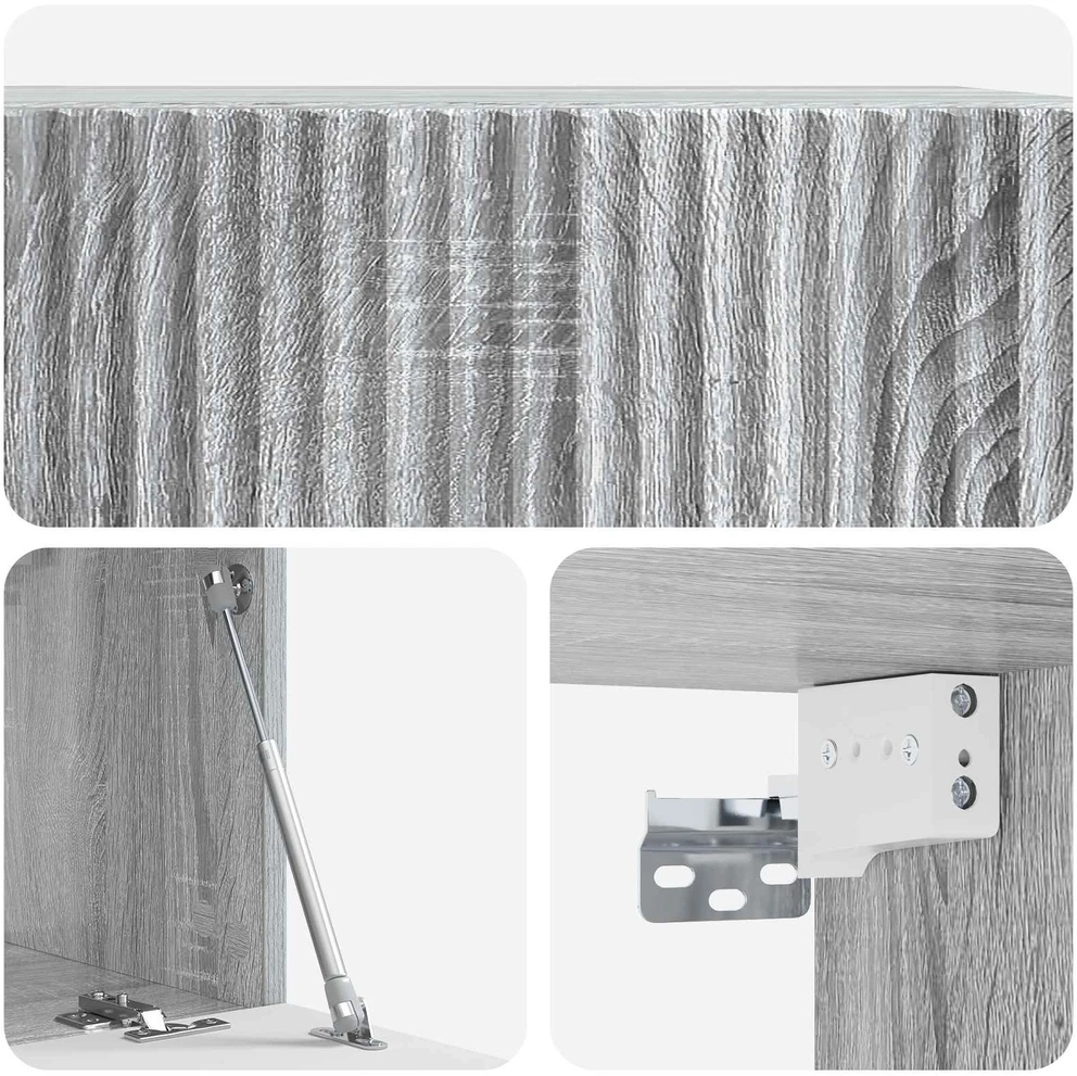 TV staliukas Sieninė TV spintelė 59,5 x 31 x 30 cm Pilka sonoma ąžuolo