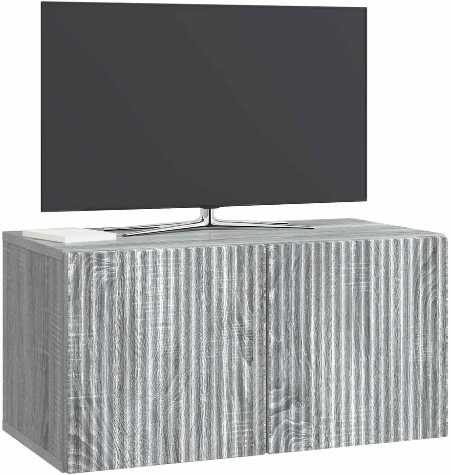 TV staliukas Sieninė TV spintelė 59,5 x 31 x 30 cm Pilka sonoma ąžuolo