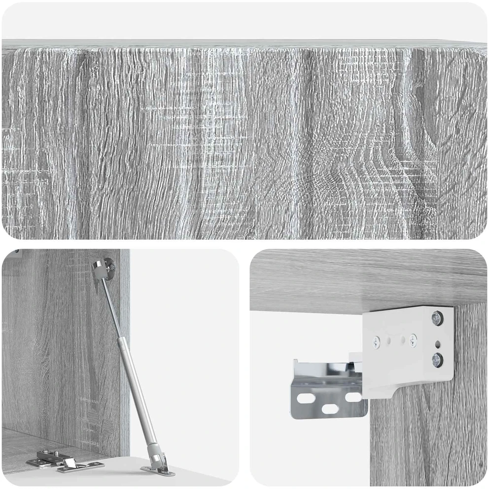 TV staliukas Sieninė TV spintelė 59,5 x 31 x 30 cm Pilka Sonoma