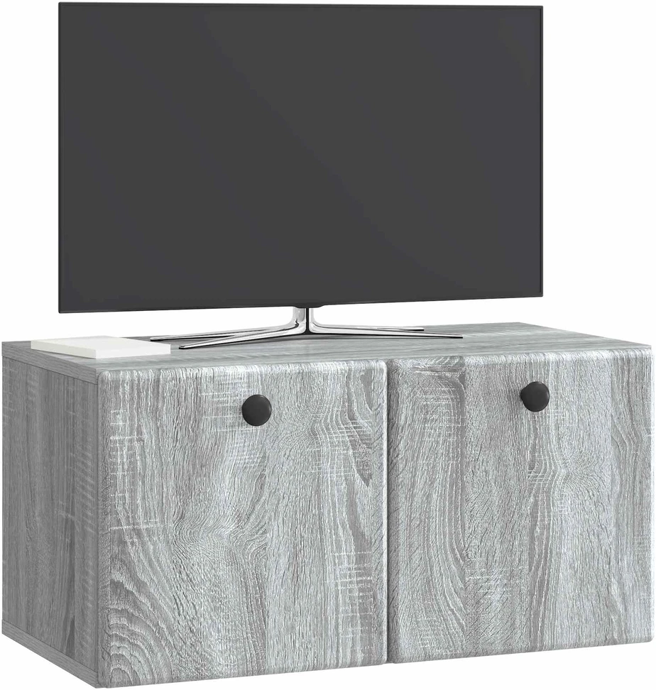 TV staliukas Sieninė TV spintelė 59,5 x 31 x 30 cm Pilka Sonoma