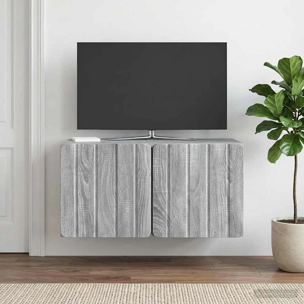 TV staliukas Sieninė TV spintelė 59,5 x 31 x 30 cm Pilka Sonoma