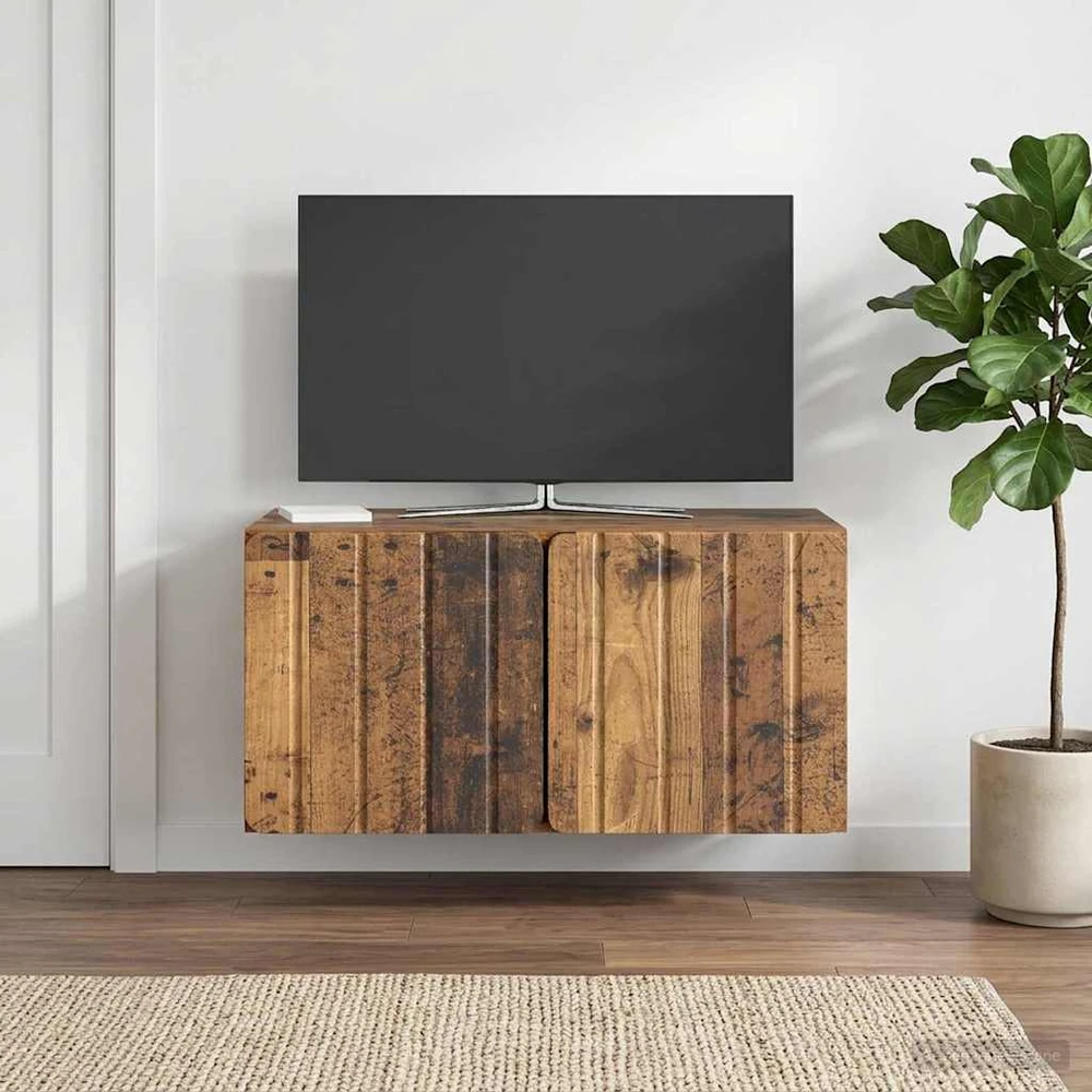 TV staliukas Sieninė TV spintelė 59,5 x 31 x 30 cm Sendintos medienos