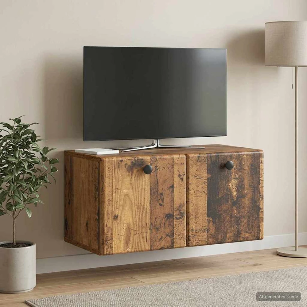 TV staliukas Sieninė TV spintelė 59,5 x 31 x 30 cm Sendintos medienos