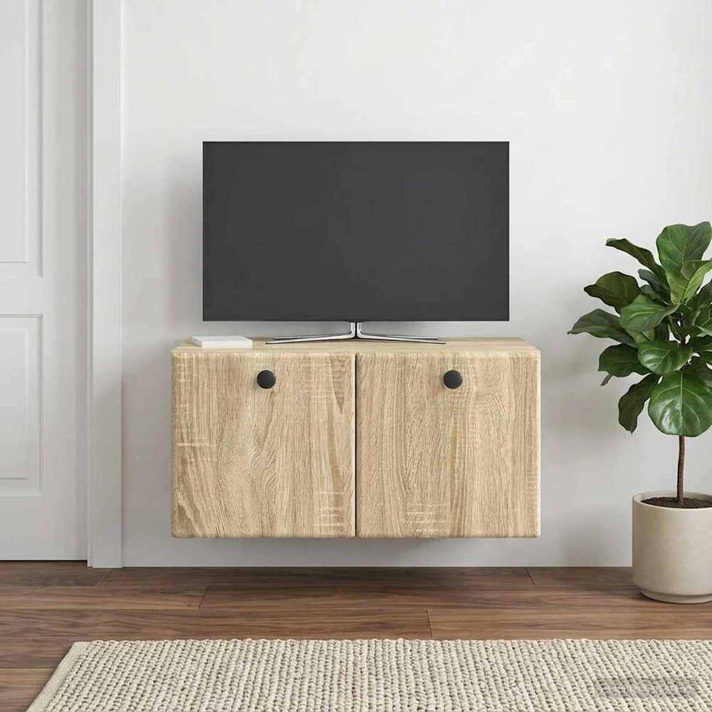 TV staliukas Sieninė TV spintelė 59,5 x 31 x 30 cm Sonoma ąžuolas