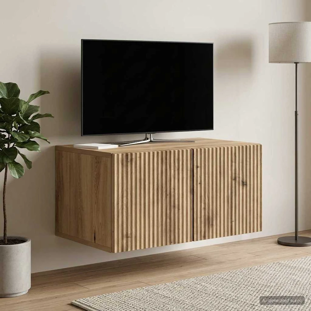 TV staliukas Sieninė TV spintelė 59,5 x 41 x 30 cm Artisano ąžuolo