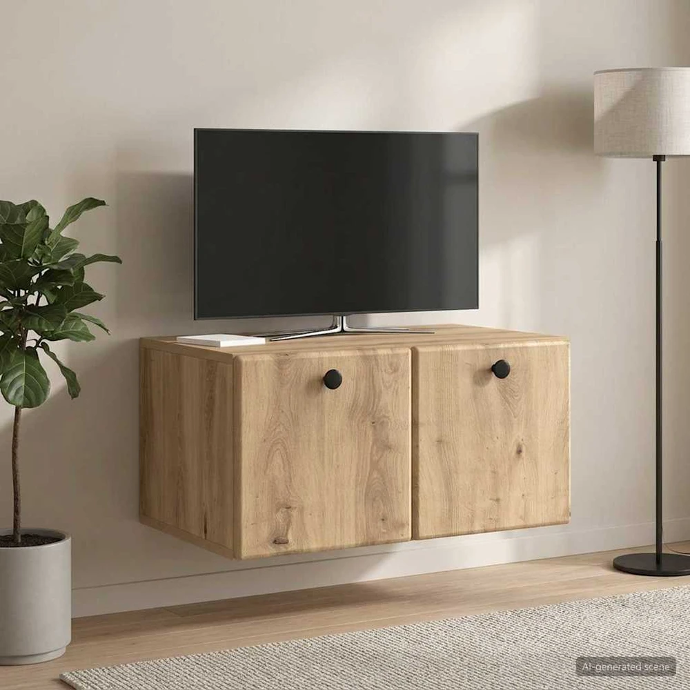 TV staliukas Sieninė TV spintelė 59,5 x 41 x 30 cm Artisano ąžuolo