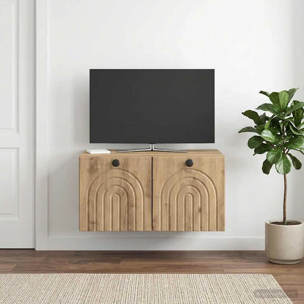TV staliukas Sieninė TV spintelė 59,5 x 41 x 30 cm Artisano ąžuolo