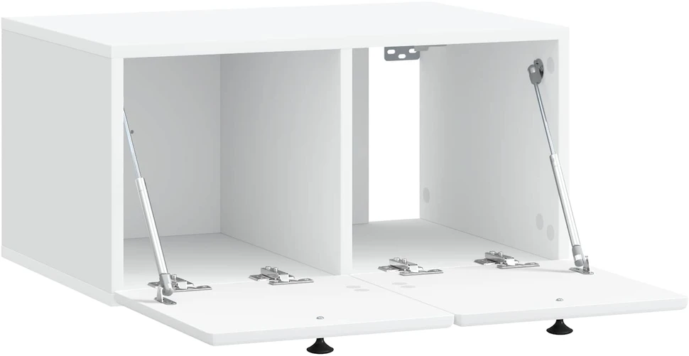 TV staliukas Sieninė TV spintelė 59,5 x 41 x 30 cm Balta Apdirbta mediena