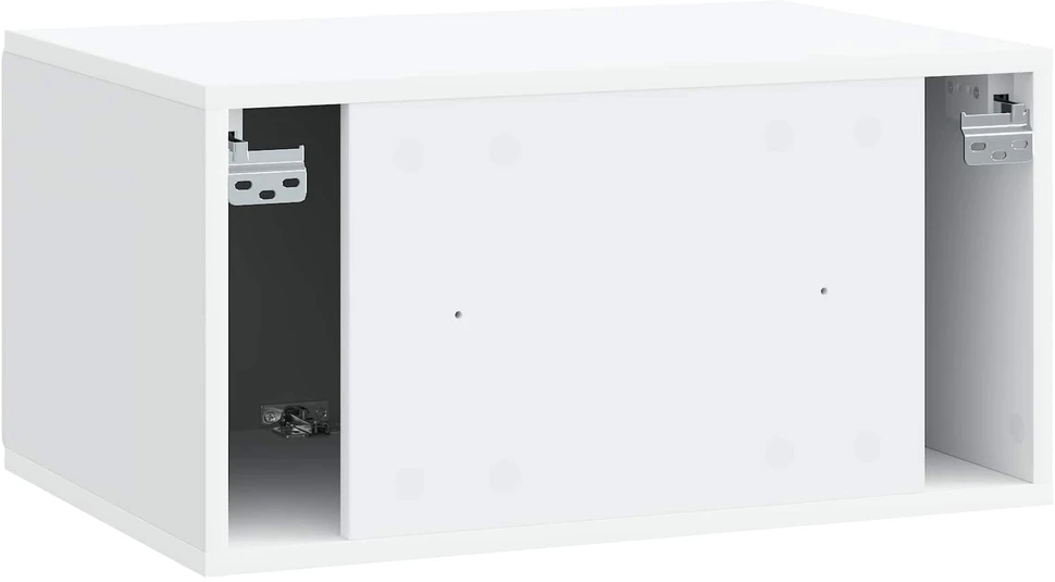 TV staliukas Sieninė TV spintelė 59,5 x 41 x 30 cm Balta Apdirbta mediena