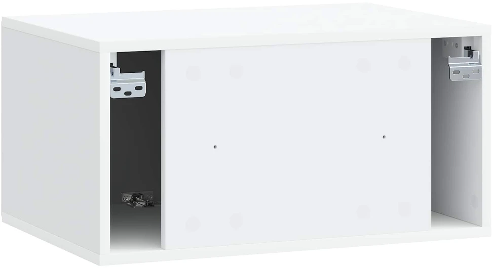 TV staliukas Sieninė TV spintelė 59,5 x 41 x 30 cm Balta Apdirbta mediena