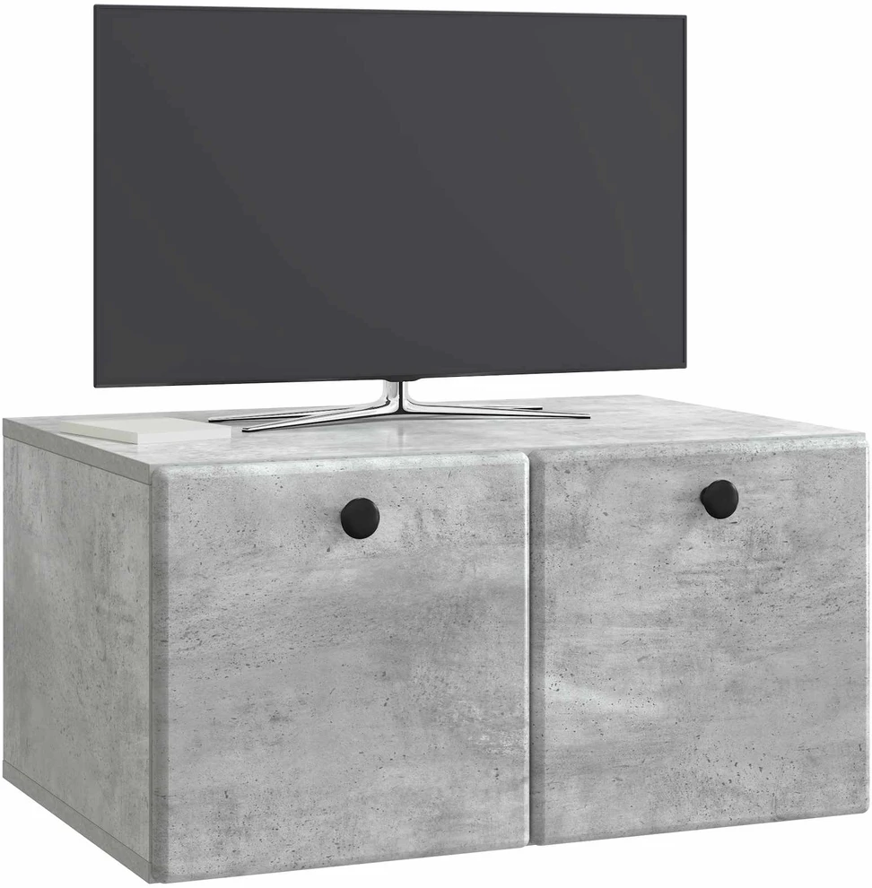 TV staliukas Sieninė TV spintelė 59,5 x 41 x 30 cm Betono pilka