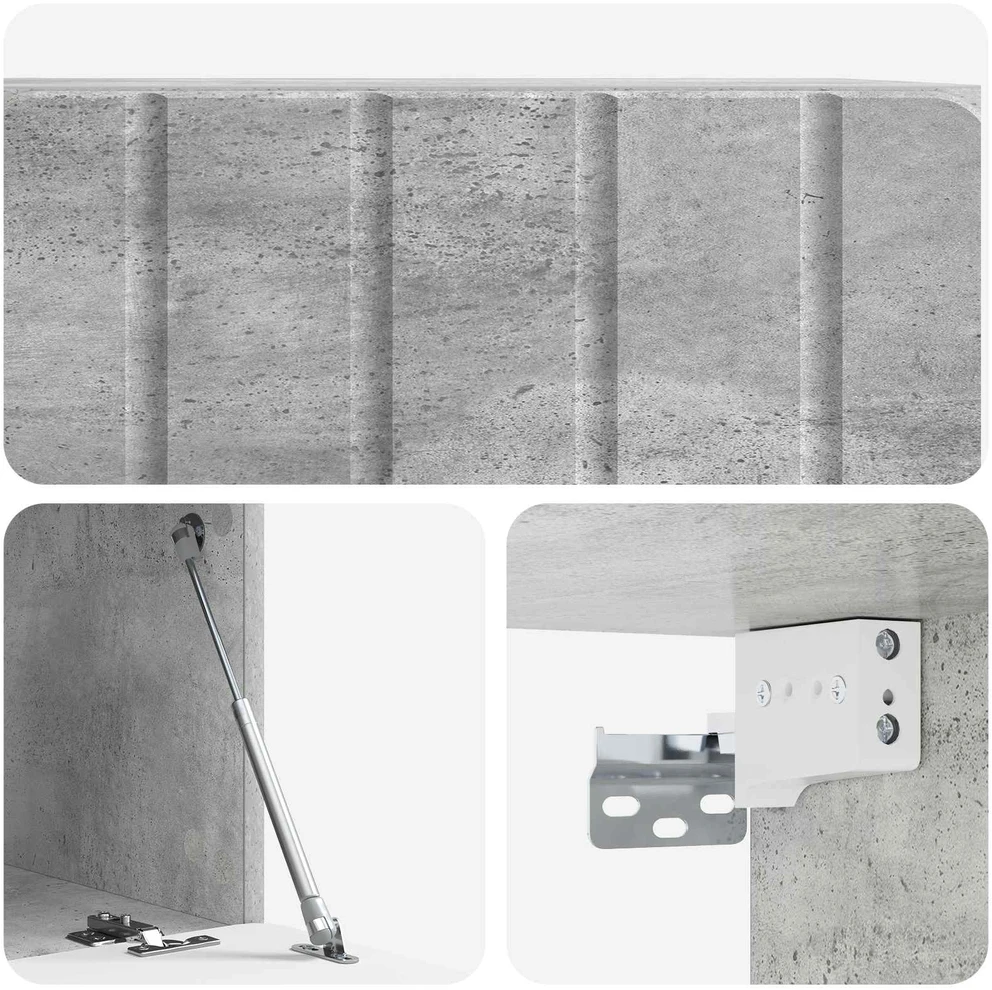 TV staliukas Sieninė TV spintelė 59,5 x 41 x 30 cm Betono pilka