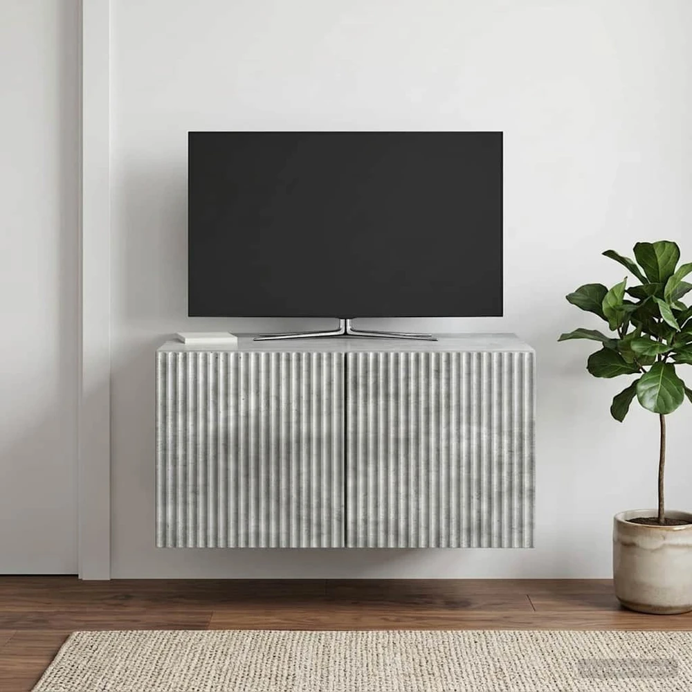TV staliukas Sieninė TV spintelė 59,5 x 41 x 30 cm Betono pilka