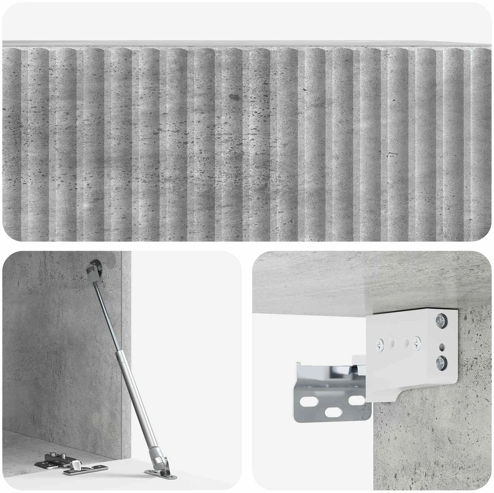 TV staliukas Sieninė TV spintelė 59,5 x 41 x 30 cm Betono pilka