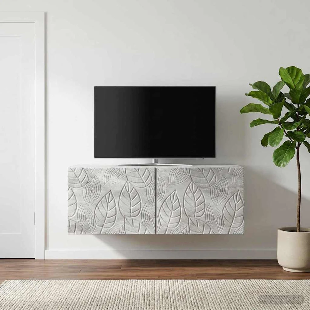 TV staliukas Sieninė TV spintelė 59,5 x 41 x 30 cm Betono pilka