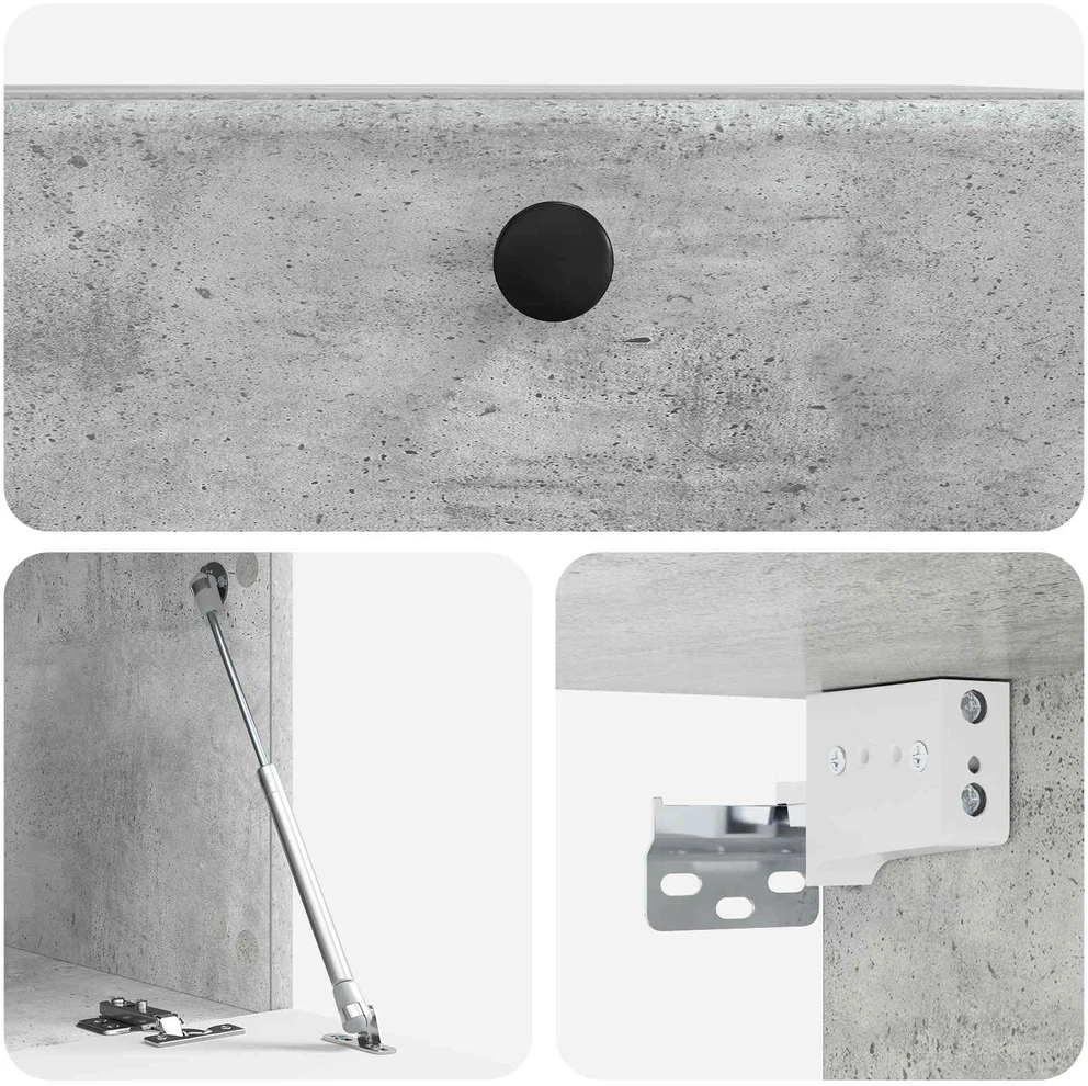 TV staliukas Sieninė TV spintelė 59,5 x 41 x 30 cm Betono pilka