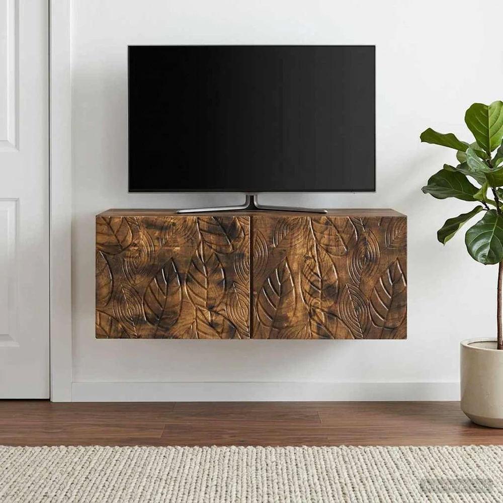 TV staliukas Sieninė TV spintelė 59,5 x 41 x 30 cm Dūminio ąžuolo
