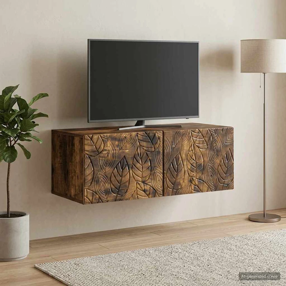 TV staliukas Sieninė TV spintelė 59,5 x 41 x 30 cm Dūminio ąžuolo