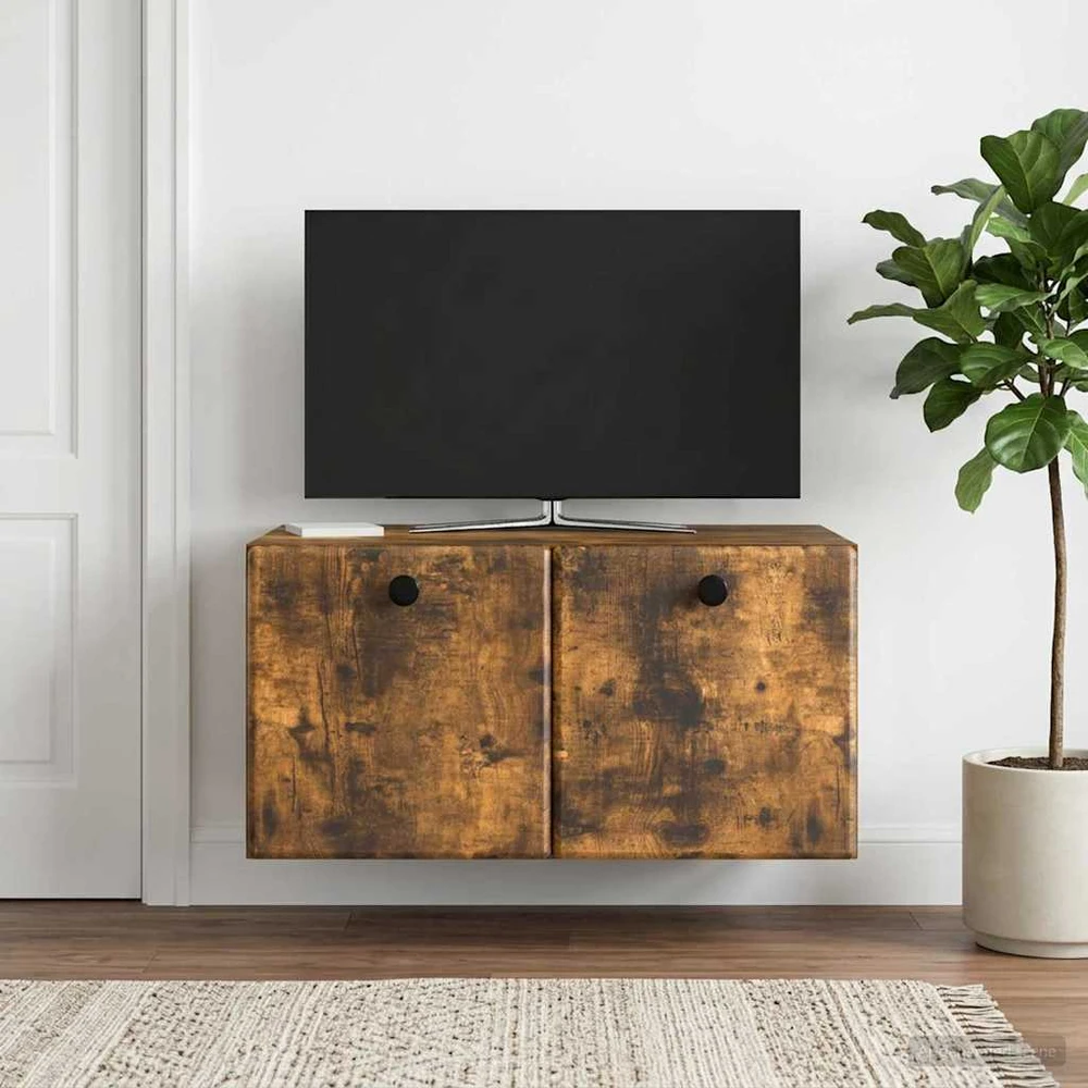 TV staliukas Sieninė TV spintelė 59,5 x 41 x 30 cm Dūminio ąžuolo