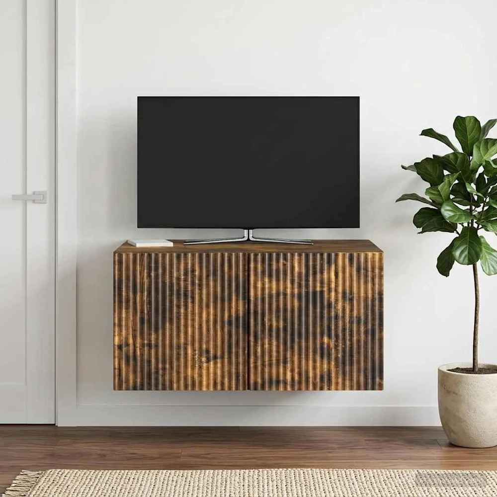 TV staliukas Sieninė TV spintelė 59,5 x 41 x 30 cm Dūminio ąžuolo