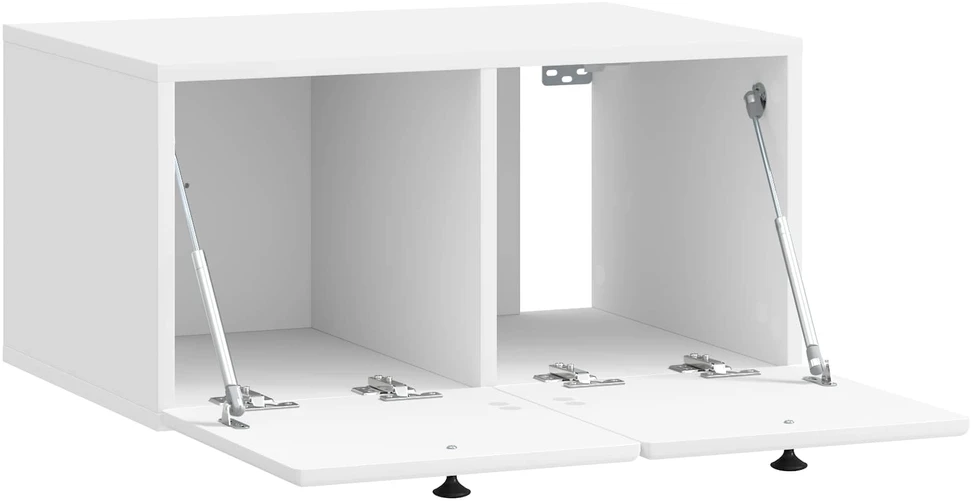 TV staliukas Sieninė TV spintelė 59,5 x 41 x 30 cm Itin blizgi balta
