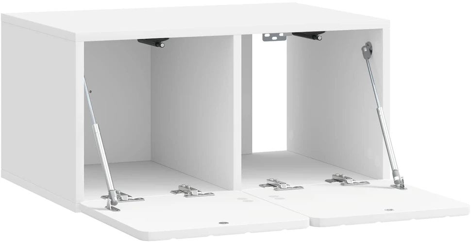 TV staliukas Sieninė TV spintelė 59,5 x 41 x 30 cm Itin blizgi balta